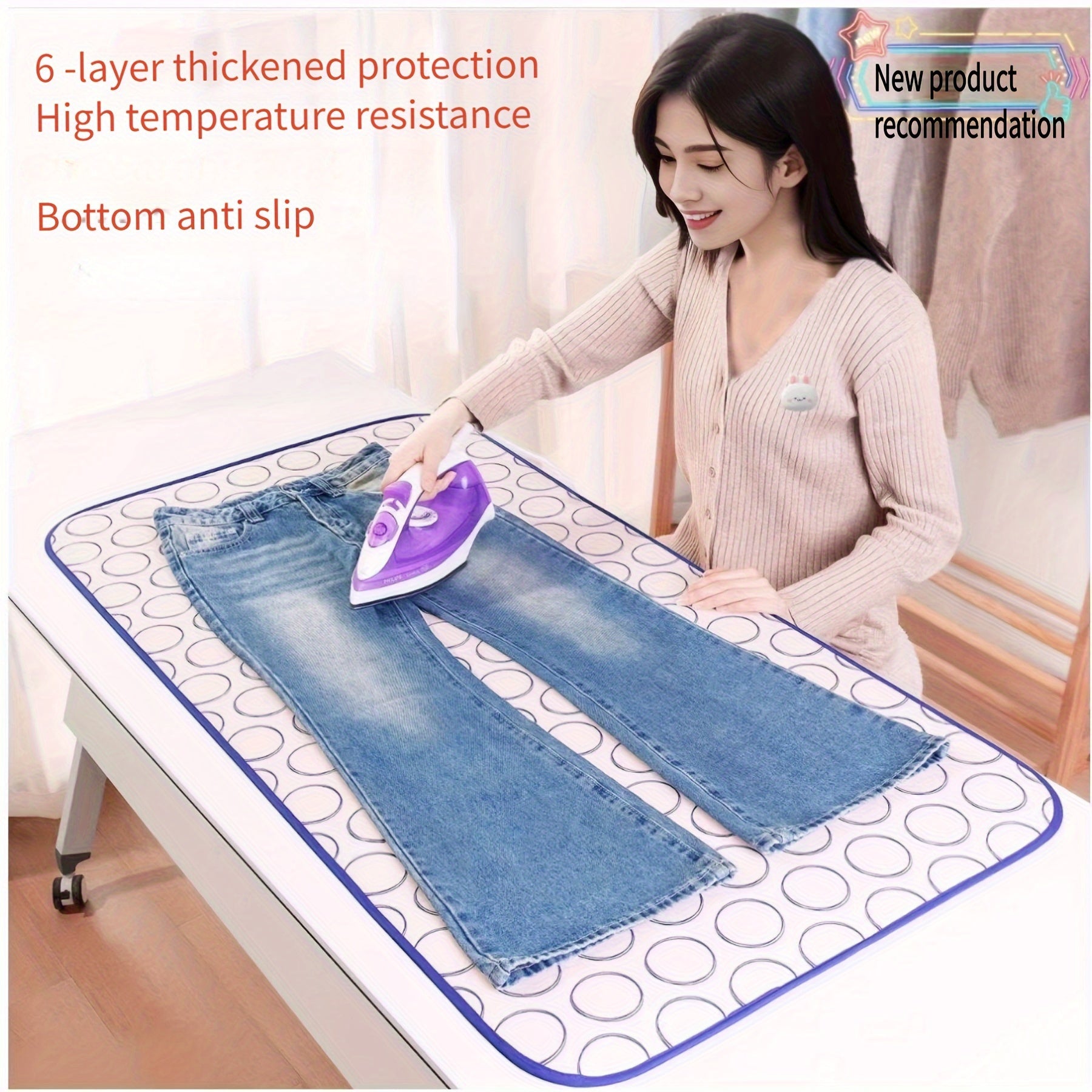 Base para planchar plegable compacta - Polipropileno duradero, resistente al calor, base antideslizante, fácil de guardar, ideal para viajes y uso en el hogar, compatible con todas las superficies - 1 unidad, accesorio para planchar|Diseño compacto|Base