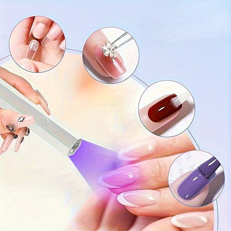 Lámpara de uñas portátil de pantalla digital miniatura, compacta y fácil de llevar, adecuada para salones de manicura en casa, conveniente para viajes, regalo ideal para días festivos importantes (Navidad, Halloween, Pascua, San Valentín, Acción de Graci