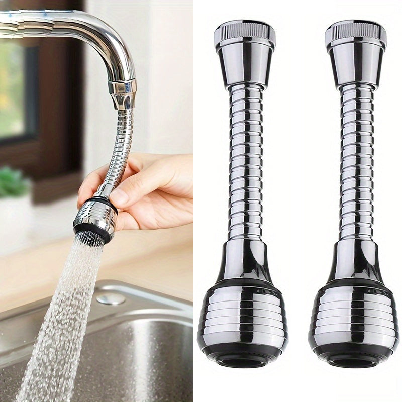 2 piezas de burbujero giratorio 360°, extensión de grifo de alta presión con diseño antiespuma y doble modo, ahorrador de agua, plástico seguro para agua potable, sin necesidad de electricidad, para grifos de cocina y baño