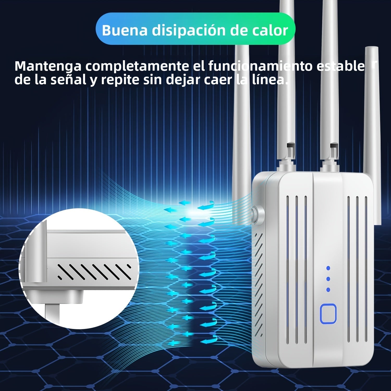 Amplificador de señal WiFi para el hogar: repetidor de Internet con alcance que cubre hasta 9995 pies cuadrados y 45+ dispositivos para la casa
