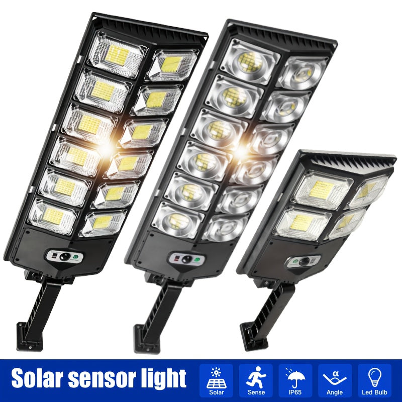 Luz solar para exteriores, luz de pared para jardín, con sensor de movimiento, control remoto, brillo y color ajustables, ideal para jardín, terraza y estacionamiento, energía solar, sensor de movimiento, control remoto, aplique desmontable, montaje semi