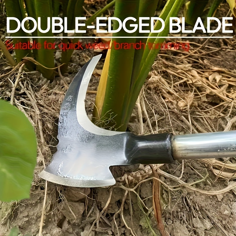Multiherramienta de Acero Aleado Doble Cara para Jardinería, Agricultura, Camping y Supervivencia al Aire Libre - Tijeras Manuales Resistentes con Hoja Metálica Duradera | Diseño Robusto, Ideal para Bricolaje (Mango No Incluido)