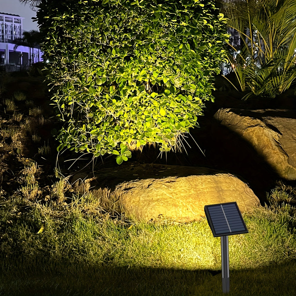 1 unidad de Luces Solares para Césped Villa Jardín Focos de Paisaje Exterior 9LEDs Luces Solares para Árboles de Patio