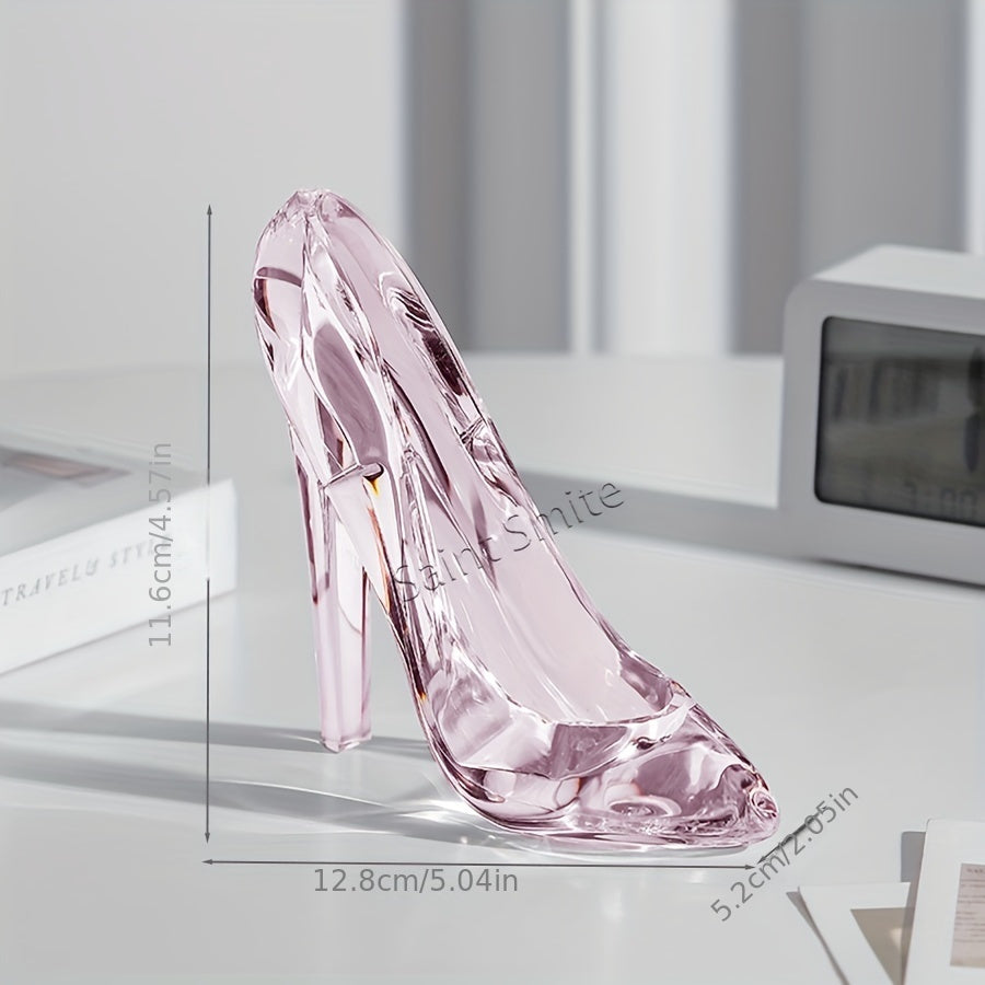 Adorno Elegante de Zapato de Cristal Acrílico - Decoración de Lujo de Inspiración Nórdica para el Hogar, Perfecto para Cualquier Habitación, Regalo Ideal para San Valentín