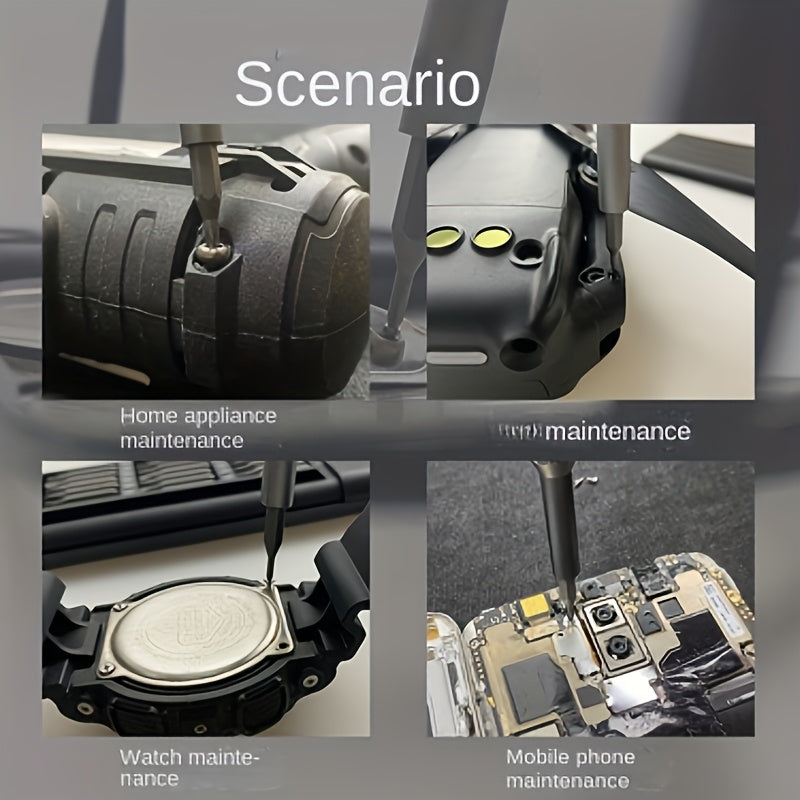 1pieza 25 en 1 Set de destornilladores de precisión, herramienta de reparación multifuncional, plástico duradero, no requiere carga, con varias cabezas de tornillo, para desmontaje de teléfonos y tabletas