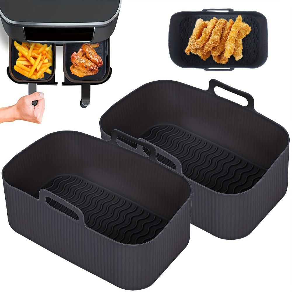 1 nuevo relleno de silicona para freidor de aire, bandeja de hornear de grado alimenticio antiadherente, adecuada para pizza y pollo frito, accesorios de horno seguros para cocina y restaurante.