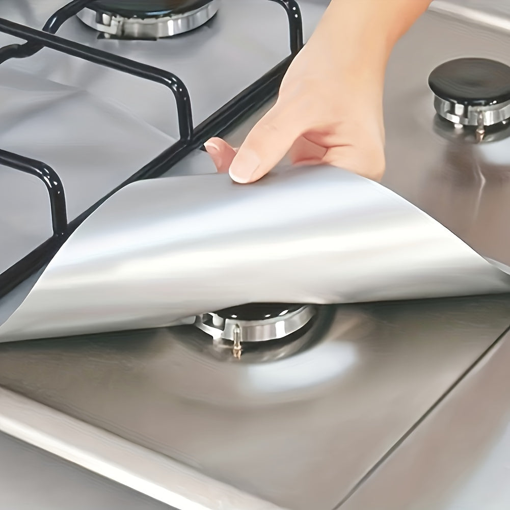 4pcs/1pc Cubierta De Quemador De Estufa Reutilizable De Cocina, Cubierta Protectora De Superficie De Estufa De Protección, Para Accesorios De Herramientas De Limpieza De Cocina