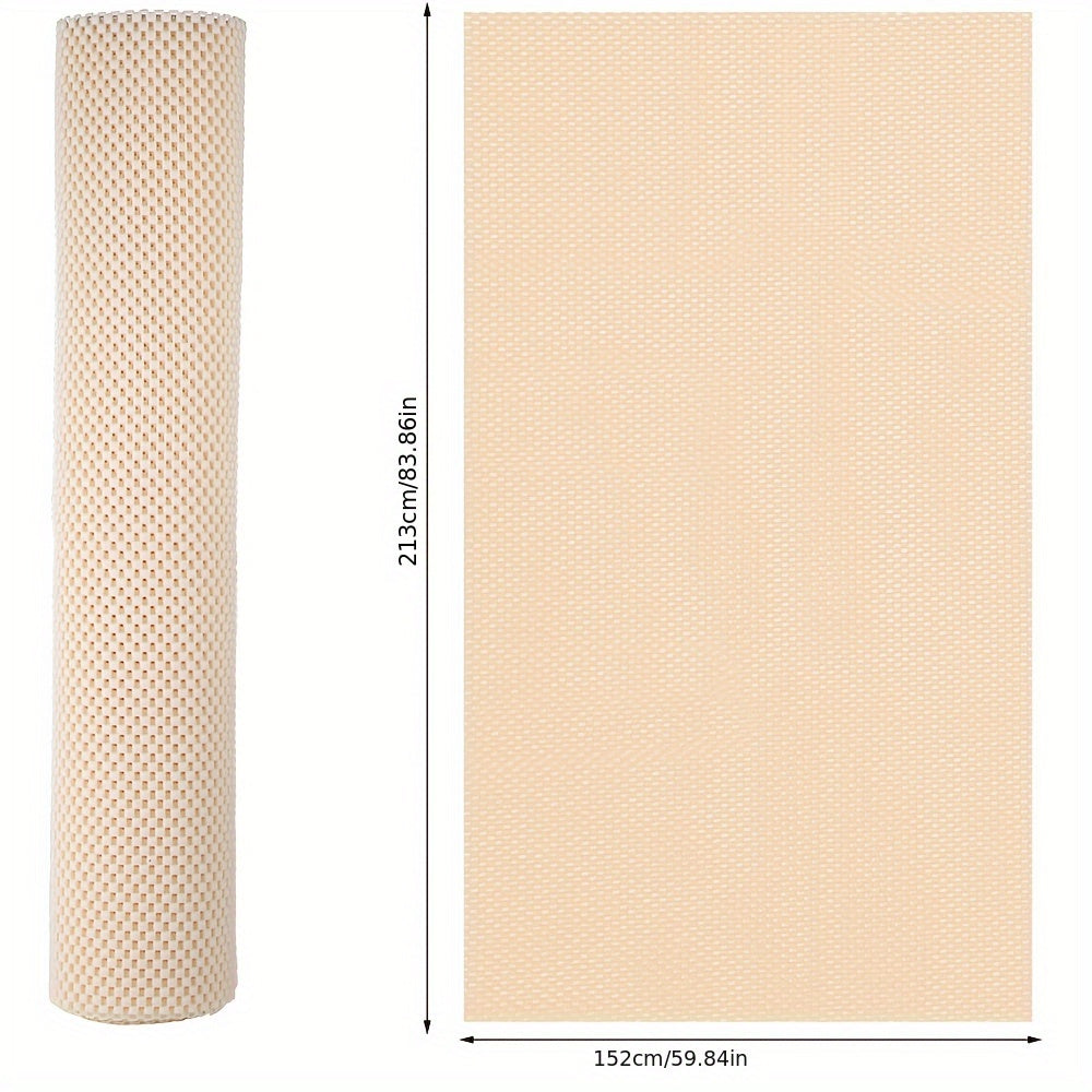 Alfombra Antideslizante Multiusos, Base de Alfombrilla Antideslizante Rollo de Tapete Antideslizante Almohadilla Cortable para Cojines de Suelo Revestimiento de Cajones para Hogar Oficina y Autos