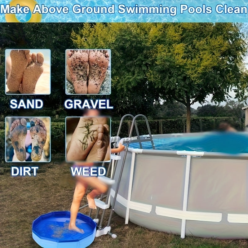 Baño de pies plegable portátil para piscina, bañera de pies plegable de PVC compuesto, bañera para mascotas, piscina de juego de agua, esencial para accesorios de limpieza multifuncionales, adecuado para 21 actividades durante todo el año.