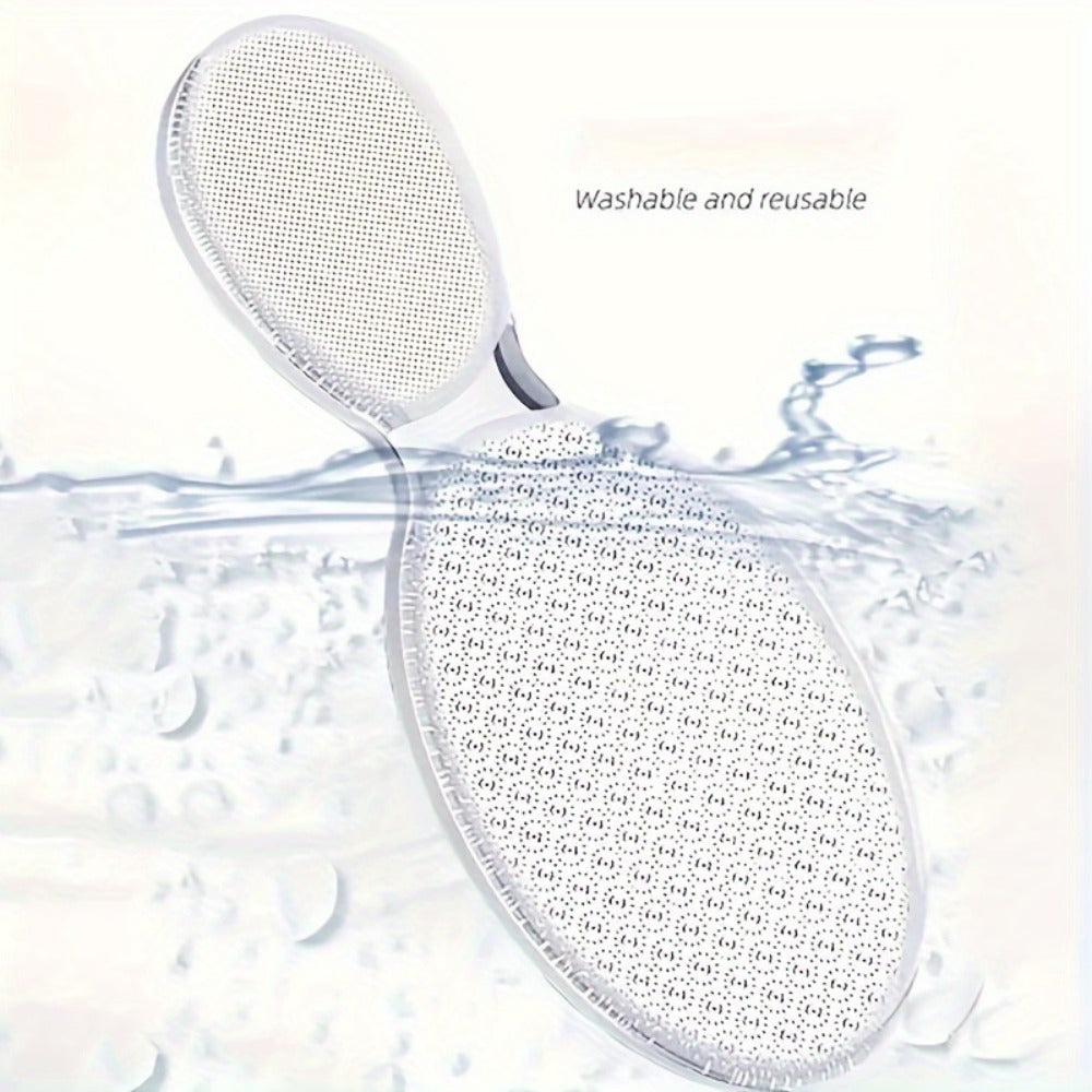 1pc de vidrio Nano de doble cara Exfoliador de pies - Herramienta de pedicura profesional, sin fragancia, manual, no requiere batería, lavable y reutilizable con caja de almacenamiento