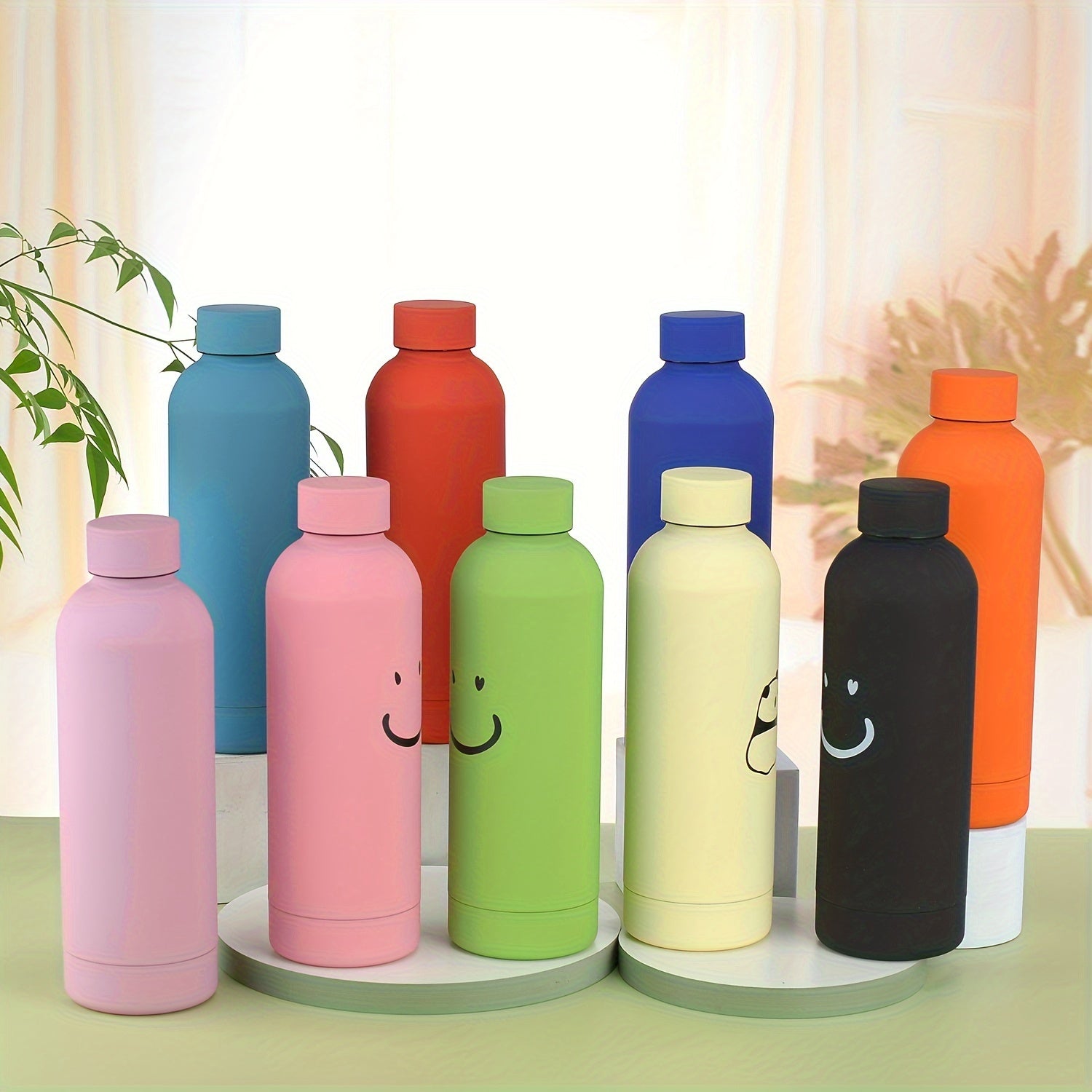 Botella de agua de acero inoxidable con tapa segura, 1 unidad, lavado a mano, reutilizable y multifuncional para hombres, mujeres, estudiantes y oficina, portátil para viajes y uso en vehículos, termo aislante no eléctrico