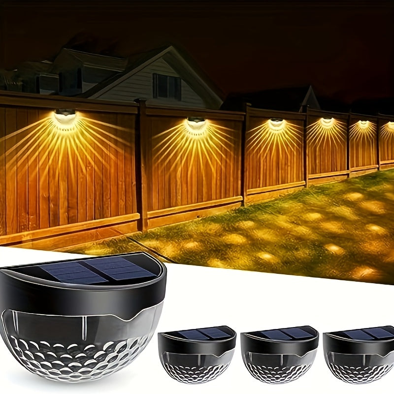 Luces LED solares para exteriores, luces de valla, adecuadas para iluminación de jardines, patios y paisajes, luces de decoración para Halloween, Navidad y festividades, 5/6/8 unidades
