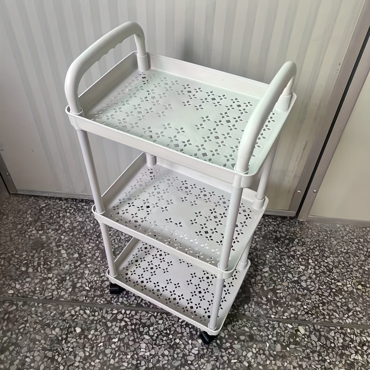 Carrito de almacenamiento de plástico blanco de 3 niveles con ruedas - Organizador versátil para cocina, dormitorio, baño - Montaje fácil, no se necesitan herramientas, perfecto para snacks, juguetes y artículos esenciales, carrito de almacenamiento de c