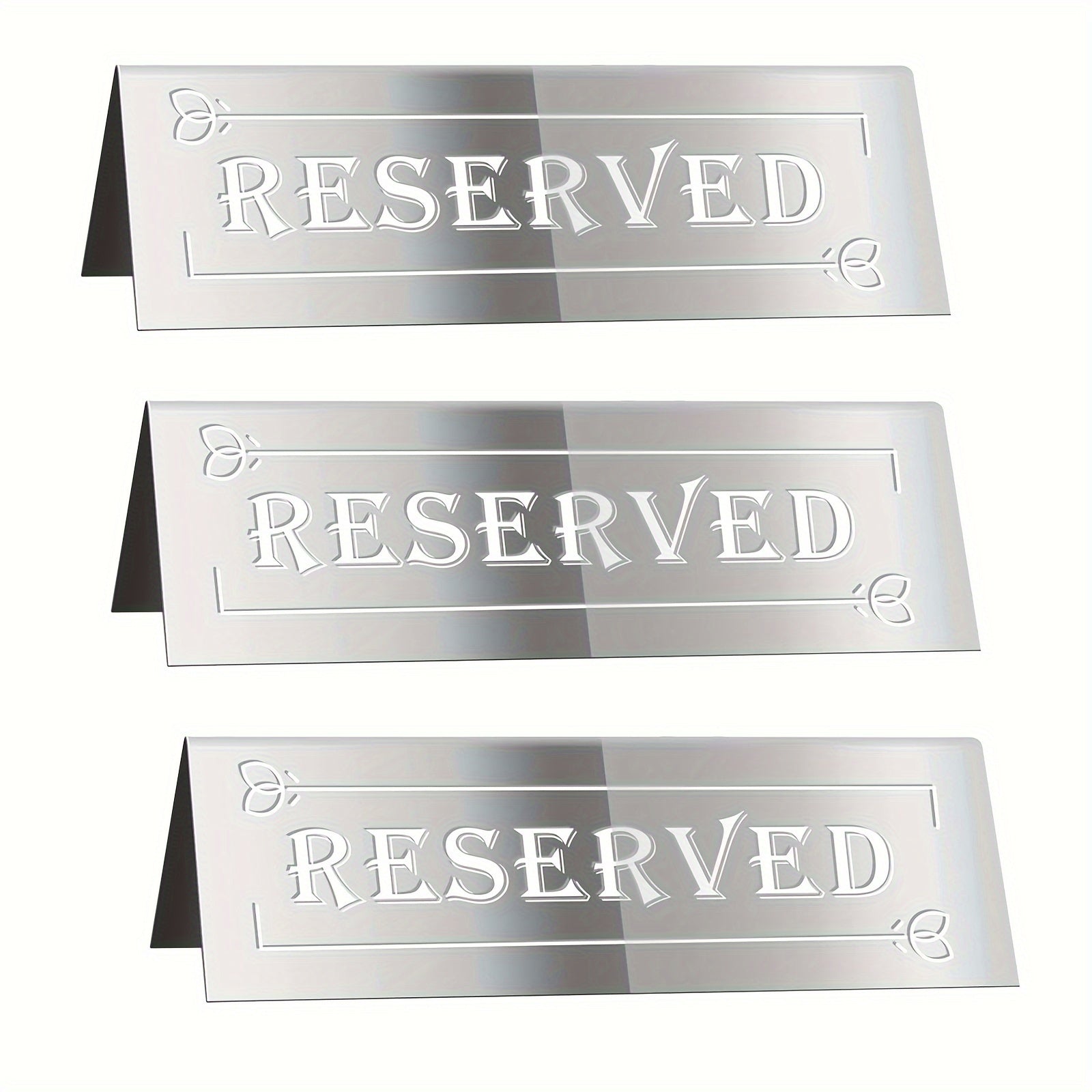3 piezas, letreros de mesa de acrílico de lujo, resistentes al agua, doble cara, duraderos y fáciles de limpiar, indicadores de asientos para bodas, fiestas, restaurantes y eventos especiales, perfectos para uso en interiores y exteriores