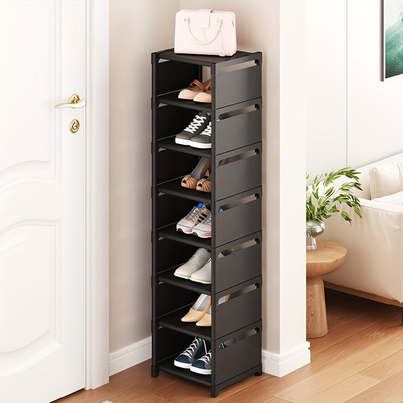 Estantería Ajustable de 8/5 Niveles para Zapatos - Organizador Portátil sin Herramientas para Dormitorios y Hogares, Solución Multinivel para Calzado y Zapatillas, Diseño Simple en Blanco/ | Almacenamiento Duradero