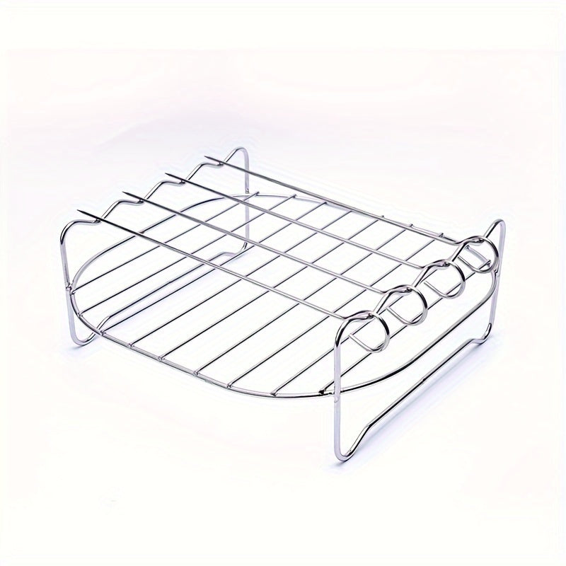 Parilla y Vaporera de Acero Inoxidable Portátil de Doble Cara para Aire Caliente - Parrilla BBQ Exterior con Distribución Uniforme del Calor, Diseño Resistente al Óxido para Jardín, Camping, Eventos - Ideal para Asar, Hornear, Freír, Cocinar al Vapor, Ut