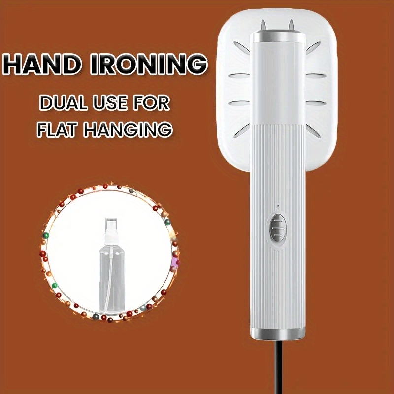 Plancha Portátil de Mano - Eliminación de Arrugas 3D con USB, Temperatura Ajustable y Temporizador, Diseño Compacto para Viajes y Hogar, Herramienta Moderna para Ropa y Telas, Mango Resistente, Ideal para Cuidado de Prendas
