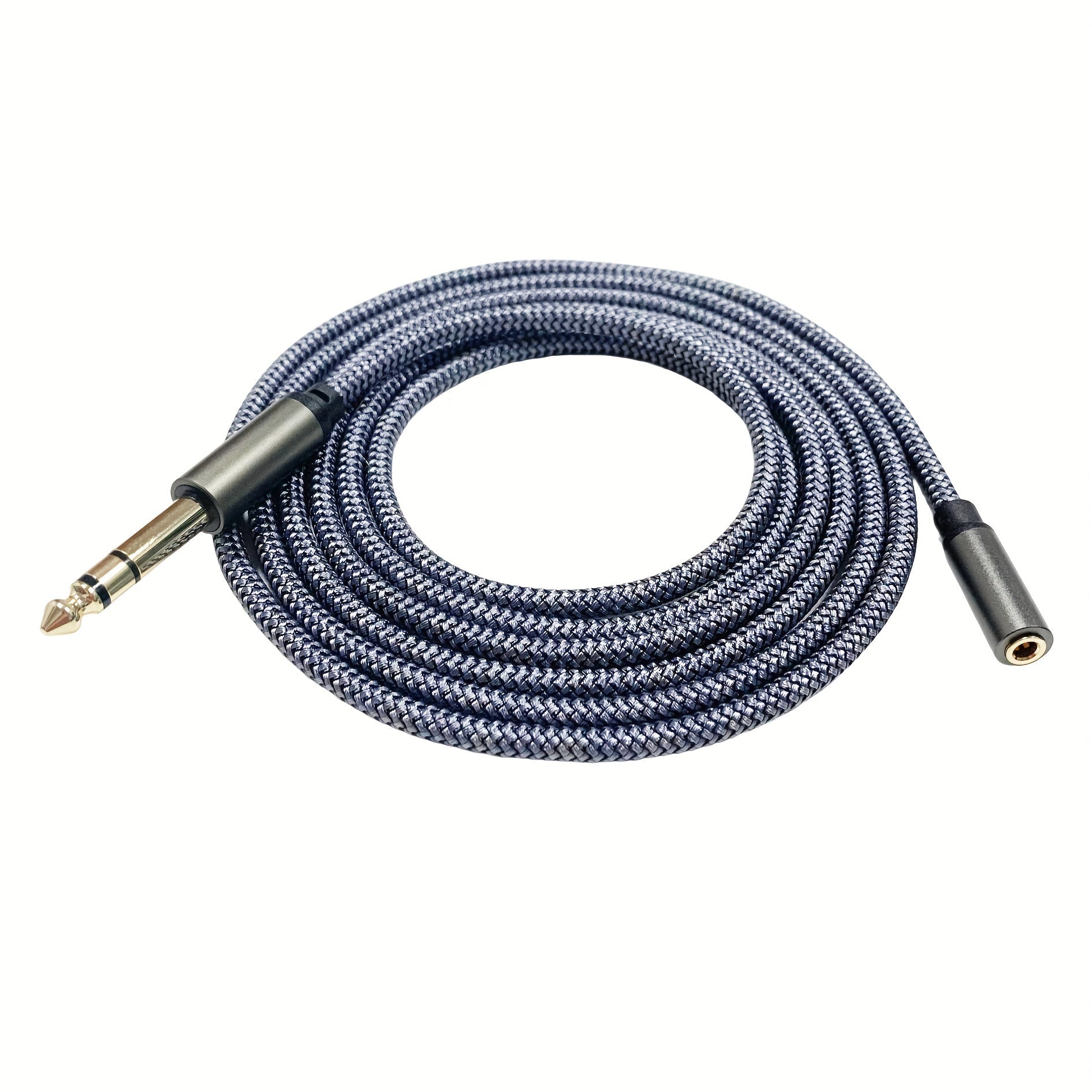 Cable de audio de 6.5mm a 3.5mm, para uso profesional y hogareño, compatible con diferentes altavoces, instrumentos y dispositivos de grabación - Conector redondo flexible, macho a hembra, Cat5e, para configuración de estudio | Cable de audio versátil |