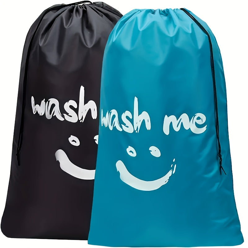 1/2 piezas Bolsa de Lavandería XL para Viaje, Organizador de Ropa Sucia, Grande Suficiente para Contener 4 Cargas de Ropa, Fácil de Colocar en una Cesta o Cubo de Lavado, Bolsas de Lavandería