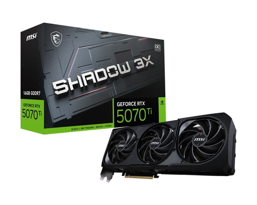RTX 5070 Ti GDDR7 de 16 Gb MSI Shadow OC 3X