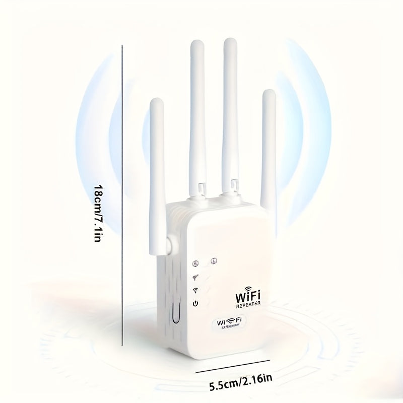 Amplificador de Señal WiFi sin varillas OURLIFE con Router Dual Mode, 300Mbps Velocidad WiFi, Gran Penetración y Cobertura Amplia, Seguridad WPS, Compatible con Smartphones, Tabletas, Laptops, TVs Inteligentes - Extensor de WiFi para Hogar/Oficina/Cafete