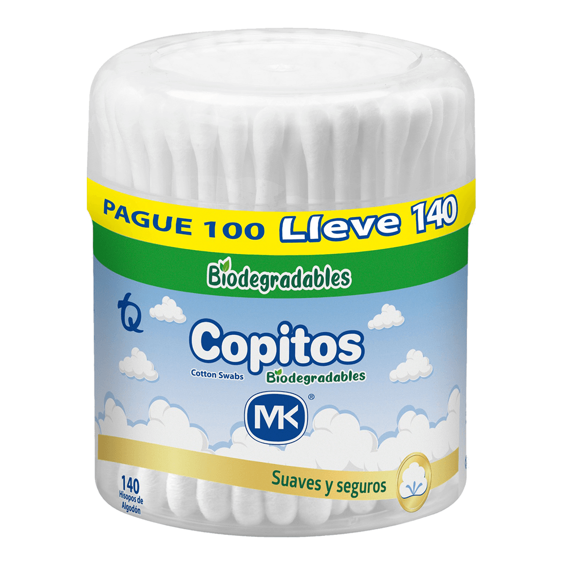 COPITOS BIODEGRADABLES PAGUE 100 LLEVE 140 MK