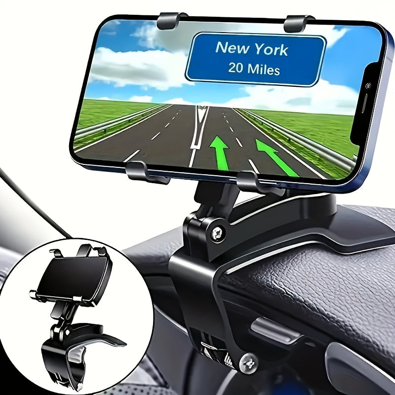 Soporte de teléfono para tablero de instrumentos de coche - Soporte ajustable y seguro, compatible con for iphone/ para for galaxy/ Etc. - Instalación fácil, diseño de conducción segura, material plástico duradero, accesorio para vehículos, accesorio de