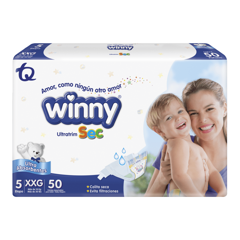 PAÑALES WINNY ULTRATRIM SEC ETAPA 5 X50 UND