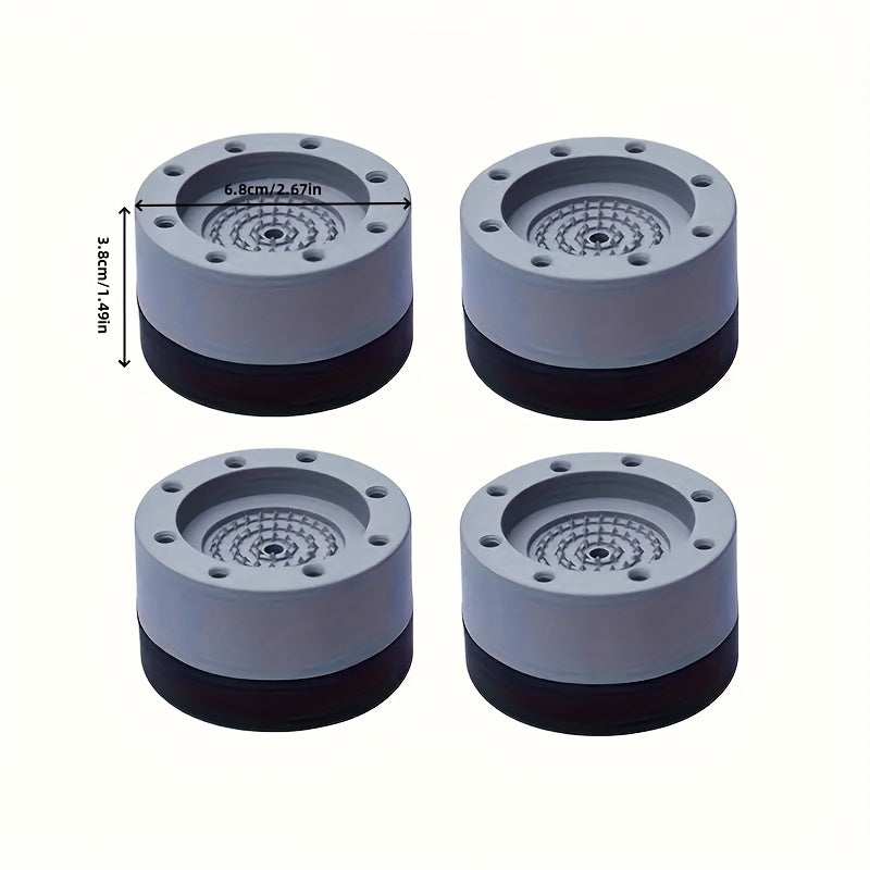 4pcs Almohadillas Niveladoras Antideslizantes de Altura Ajustable - Plástico Resistente con Base de Goma para Lavadora, Refrigerador, Congelador y Electrodomésticos & Decoración del Hogar, Estabilizadores de Aplicaciones, Diseño Elegante, Construcción Du