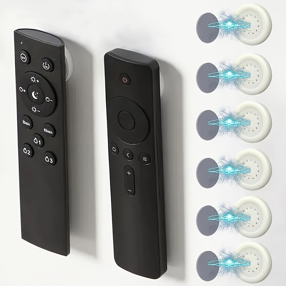 6/10pcs Ganchos Magnéticos Fuertes - Fácil Instalación de Soporte de Control Remoto Montado en la Pared, Organizador Multifuncional para Nevera y Hogar, Adhesivo Sin Taladro, Ideal para Almacenamiento de Enchufes de CA