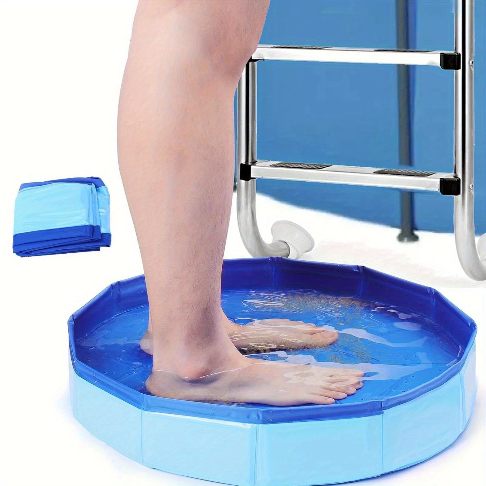 Baño de Pies Plegable, Lavabo para Viajes y Hogar, Multifuncional: Ideal para Camping al Aire Libre, Lavar Manos, Enjuagar la Cara y Bañarse los Pies