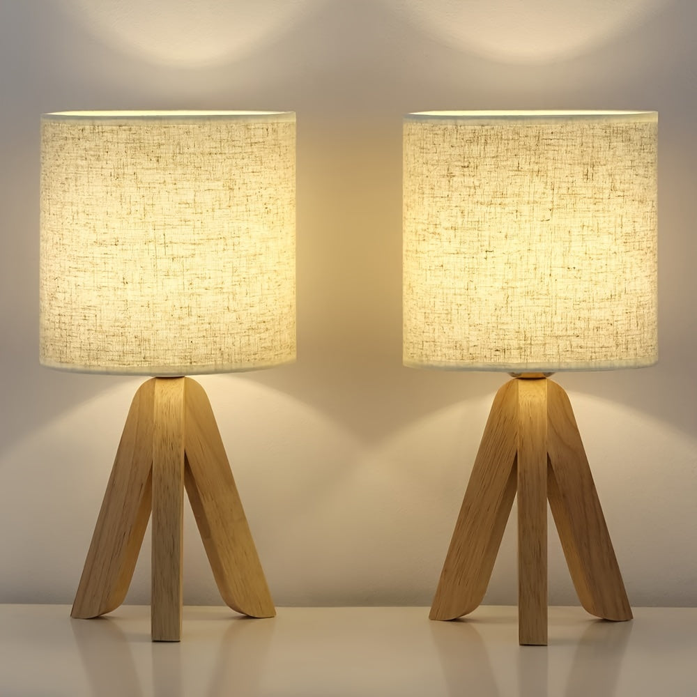 1pc Lámpara De Mesa, Linda Lámpara De Escritorio, Lámpara De Noche Con Pantalla De Tela Y Base De Trípode Para Habitación, Oficina, Sala De Estudio, Dormitorio, Dormitorio
