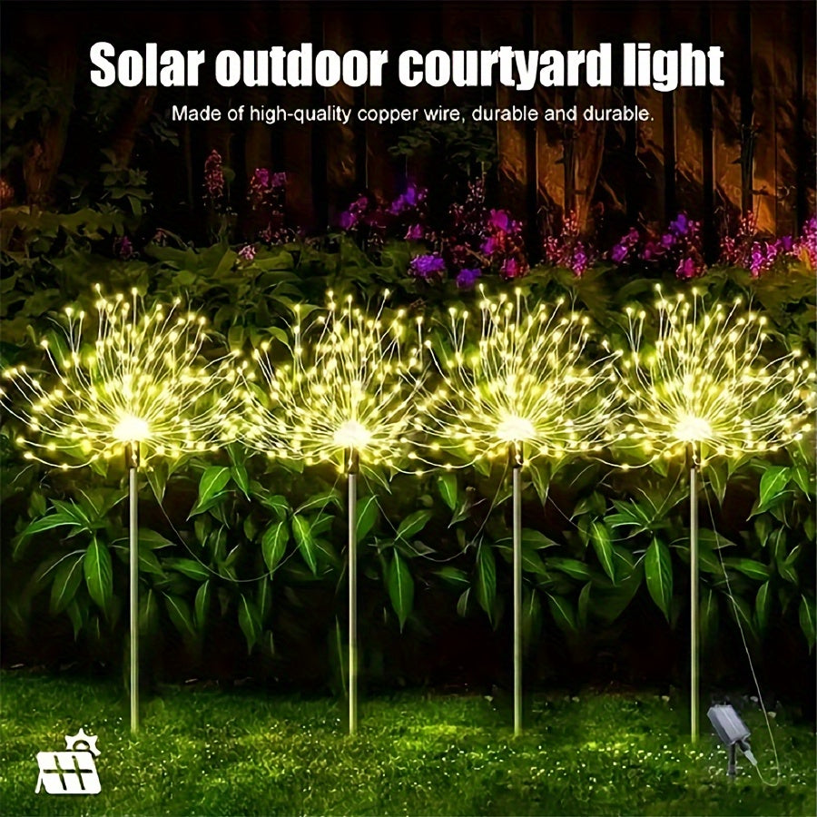 4 luces solares para jardín al aire libre, 4 luces solares LED para césped con 8 modos de iluminación, luces de tierra táctiles, luces solares para césped con iluminación ajustable, decoración de hogar, temas de vacaciones, camping, RVs.