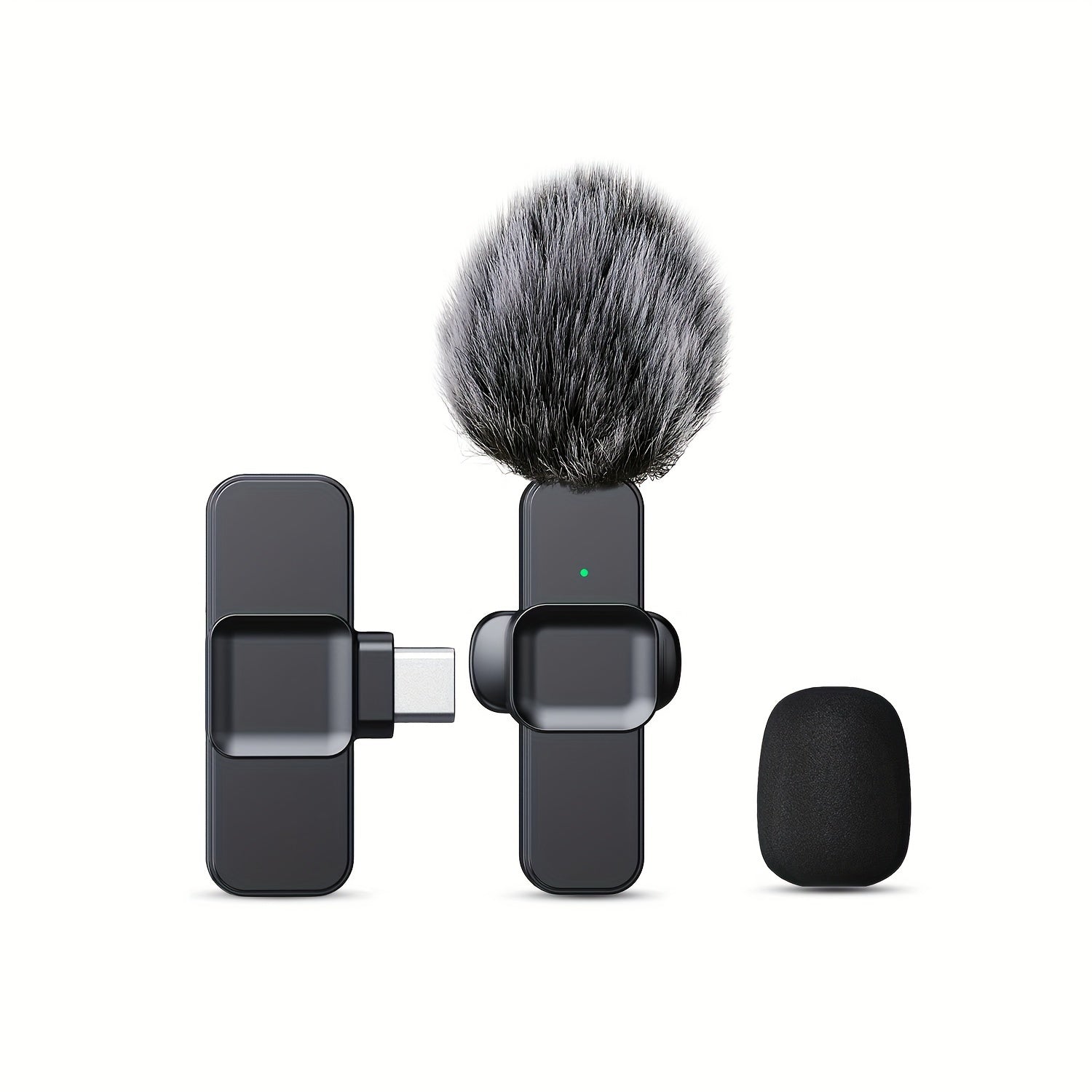 Micrófono sin varillas con Clip de XIAOLO, Conexión Inalámbrica, Control de Voz 2-1 y Grabación con Un Toque, Omnidireccional 360°, Recargable por USB-C, Reducción de Ruido para Transmisiones en Vivo, Podcasts, Vlogging, Equipo de Audio para Streaming |