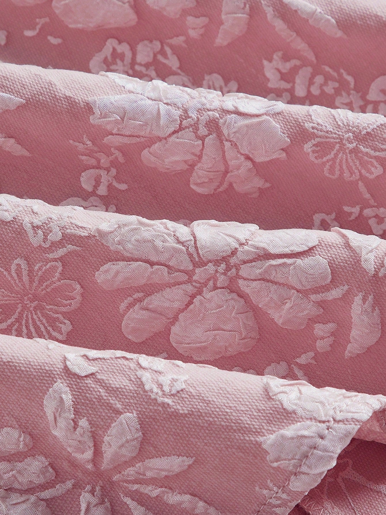 Mod vestido floral jacquard de cuello cuadrado de manga farol