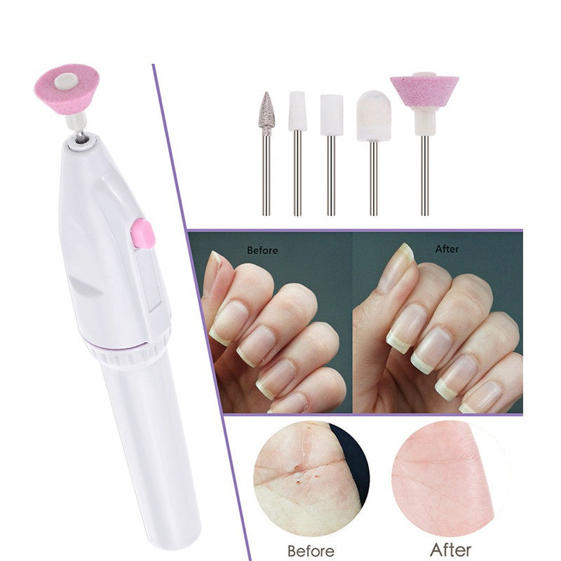 5 en 1 Kit de lima de uñas eléctricas y perforadora profesional para pies - 20000 RPM, motor sin cepillo, plástico hipoalergénico, alimentado por batería para manicuras y pedicuras, esenciales para manicuras, kit de herramientas, diseño compacto, perfora