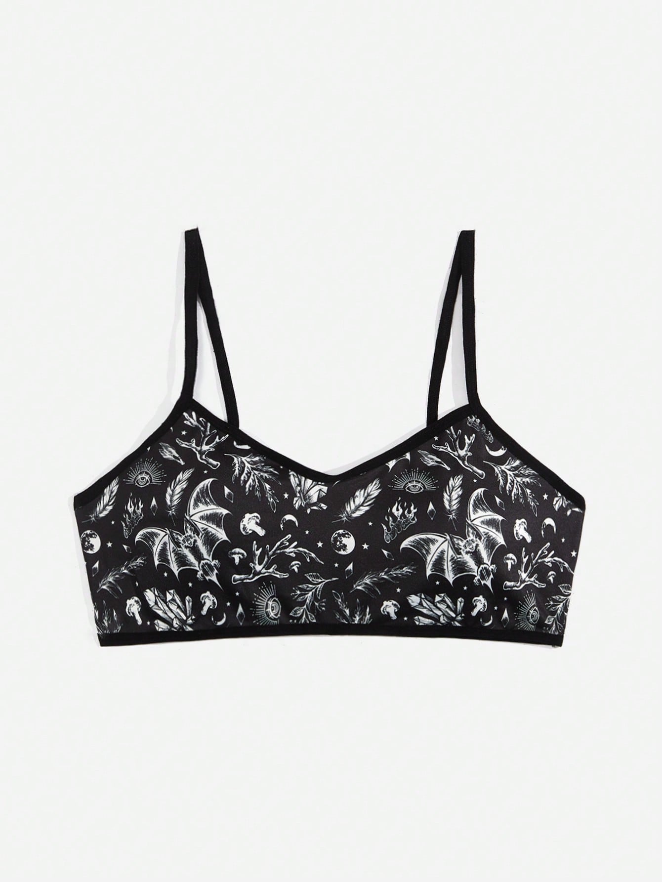 ROMWE Goth Sujetador con estampado