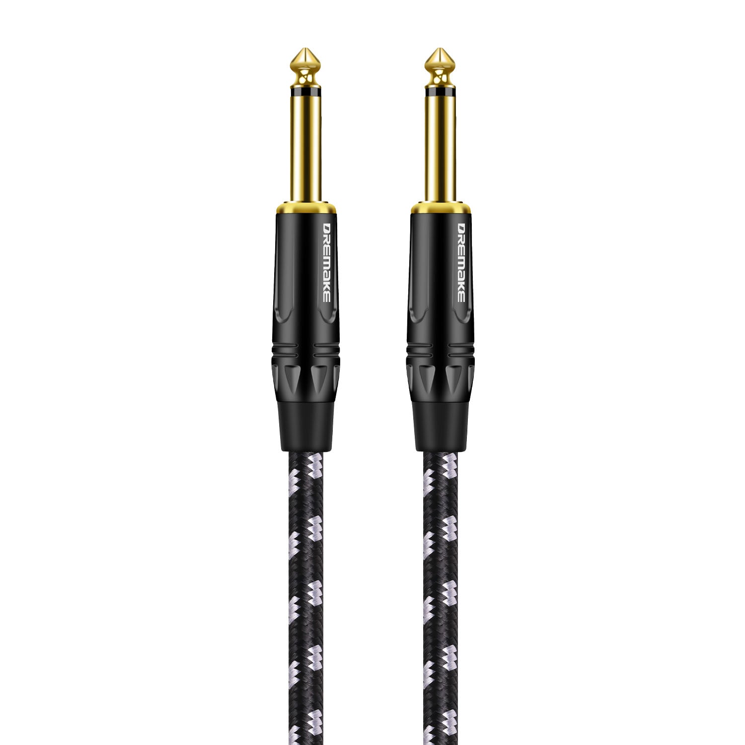 Cable Mono Dorado Jack De 6.35 MmTS 1/4'' A TS 1/4'' Macho A Macho Para Instrumentos De Guitarra Bajo Teclado Altavoz