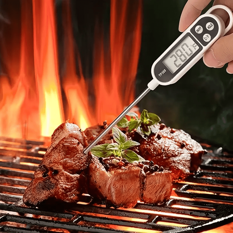 Termómetro Digital De Cocina De 1 Pieza: Obtenga Comidas Perfectamente Cocinadas, Adecuado Para Cocinar Al Aire Libre Y En Casa