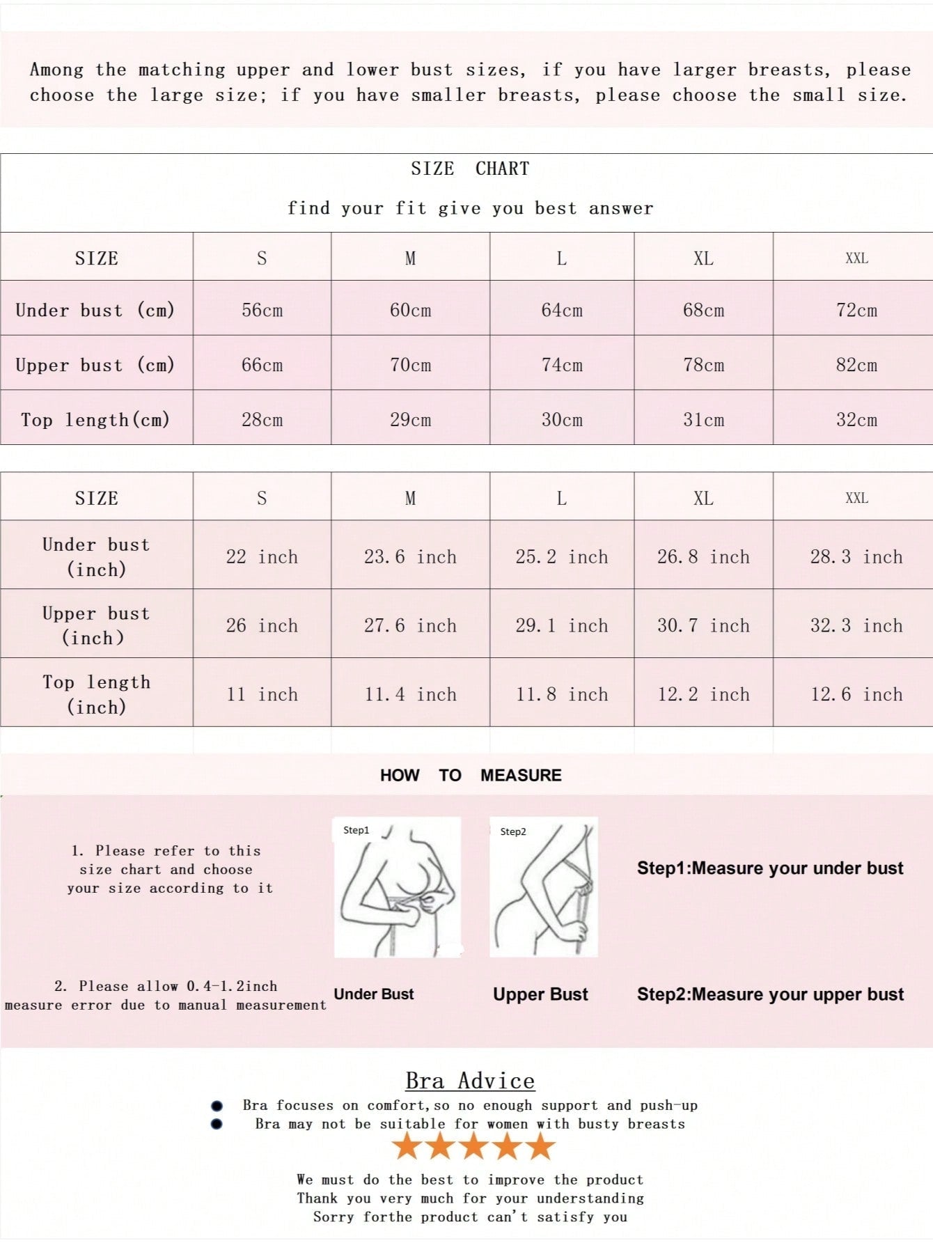 1 pieza Sujetador de belleza sin costuras para mujer, sujetador inalambrico de una pieza con copas acolchadas, sujetador para dormir/yoga/deportes, comodo y transpirable, rosa