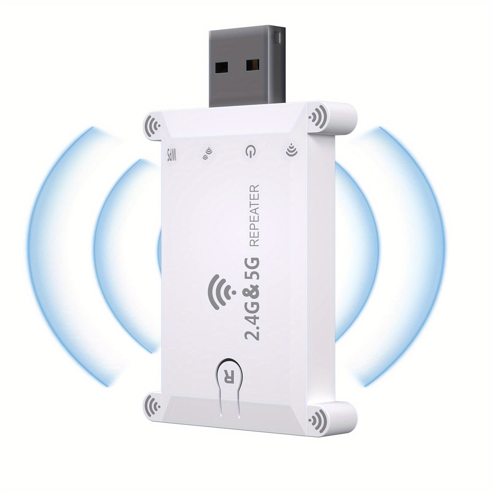 Repetidor WiFi USB de doble banda 5G de 1200Mbps para escritorios, Plug & Play, amplificador de Internet inalámbrico, compatible con redes 2.4G/5G, sin necesidad de batería