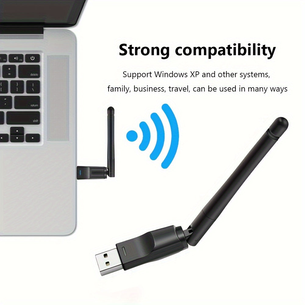 Mini Adaptador WiFi USB Red Inalámbrica De 150Mbps Transmisor Inalámbrico WiFi USB Set Top Box Tarjeta Receptora Inalámbrica IPTV Tarjeta De Red Receptor Wi-Fi Para PC Computadora Portátil De Escritorio 2.4GHz
