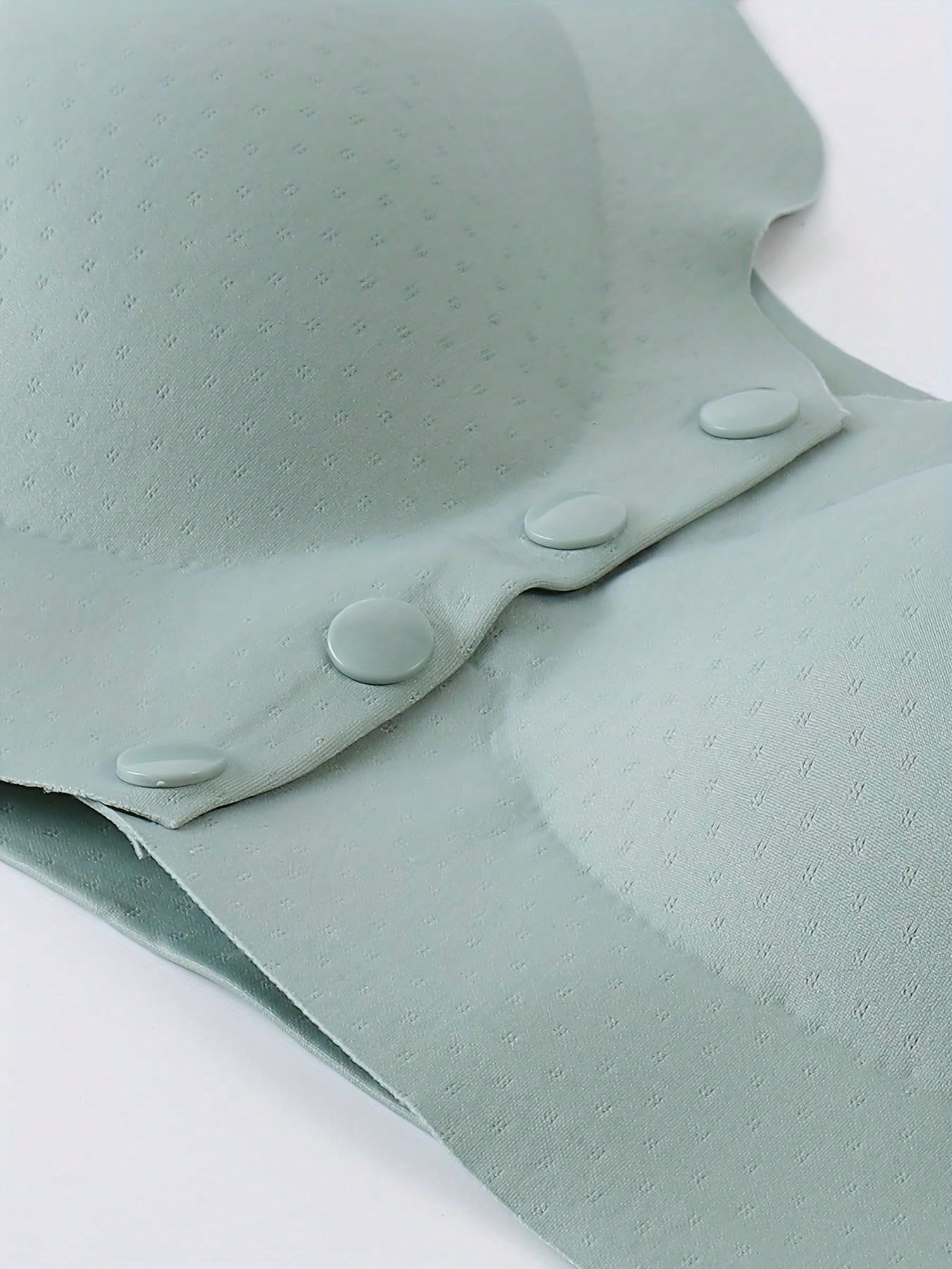 Sujetador para mujeres, sin costuras, sin aros, con broche frontal, de ocio, de latex, transpirable, simple, delgado, dinamico y sexy, que levanta y da forma