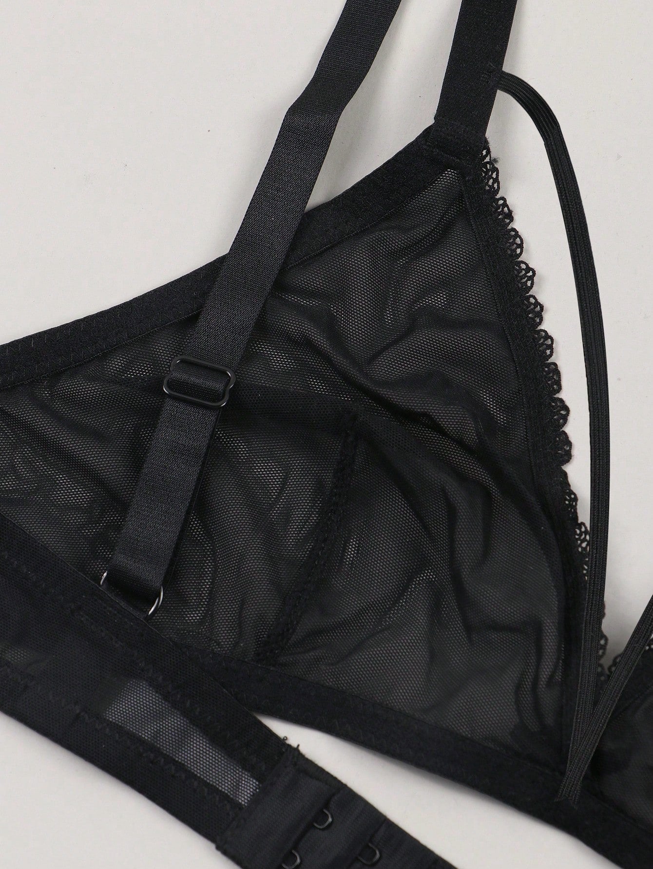 NEW Bralette semitransparente cruzado y sexy sin aro para mujer con forro ligero