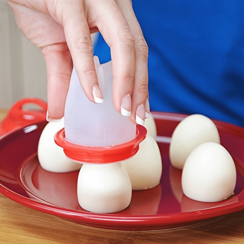 6pcs Cocedores de Huevos de Silicona, Antiadherentes Resistentes al Calor hasta 248°F, Diseño Fácil de Romper y Verter, Tazas para Hacer Huevos Duros Perfectos sin Cáscara, Gadgets de Cocina para Cocinar en Casa