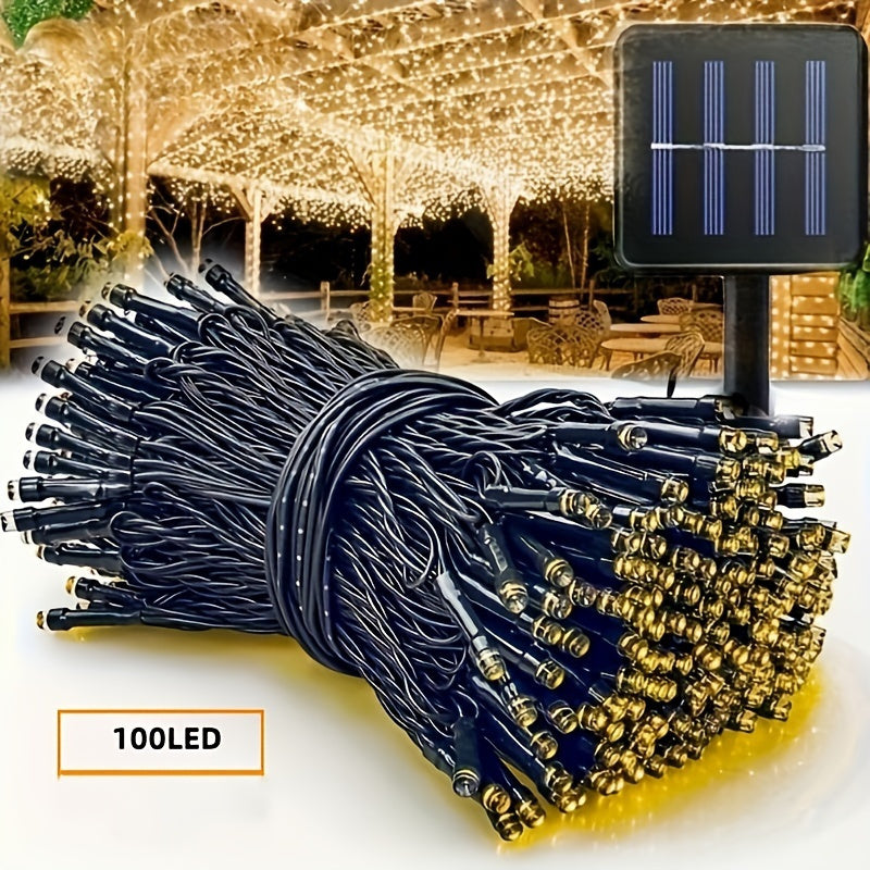 Luces de cadena impermeables con energía solar, aptas para jardines, patios, fiestas, patios, ventanas y decoraciones de Pascua.