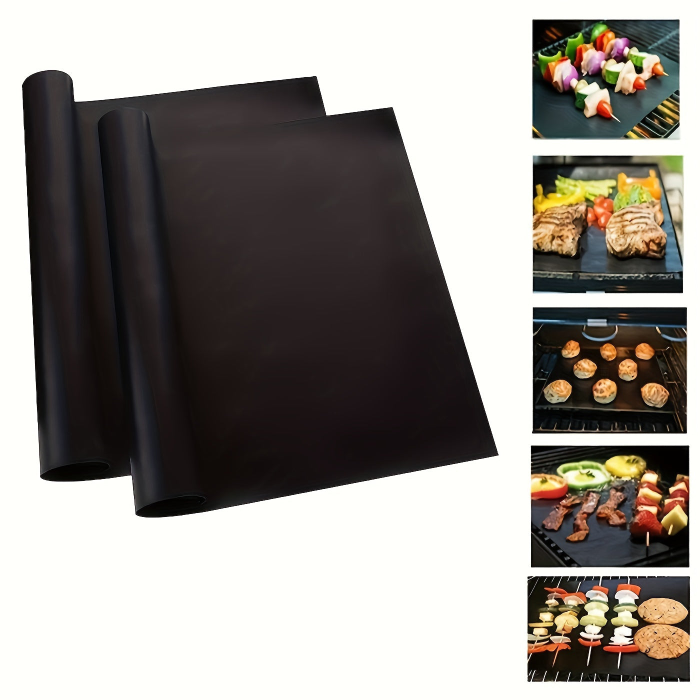 5 piezas de fundas para horno antiadherentes - Resistentes al calor, reutilizables y de alta calidad - Ideales para hornos eléctricos y de gas, parrillas de barbacoa y cocina de vacaciones - Sin BPA ni PFOA, fáciles de limpiar, accesorios ideales para fi