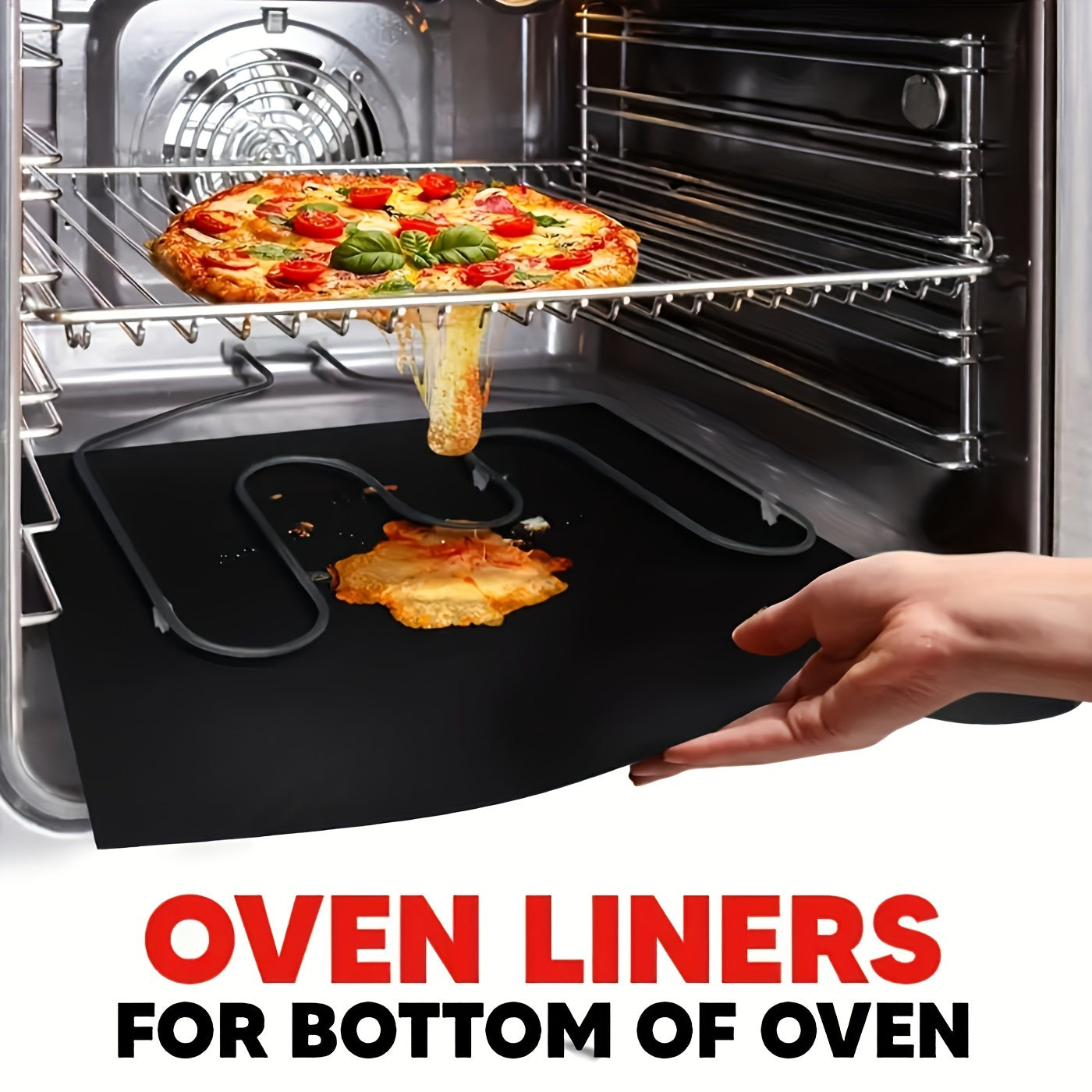 5 piezas de fundas para horno antiadherentes - Resistentes al calor, reutilizables y de alta calidad - Ideales para hornos eléctricos y de gas, parrillas de barbacoa y cocina de vacaciones - Sin BPA ni PFOA, fáciles de limpiar, accesorios ideales para fi
