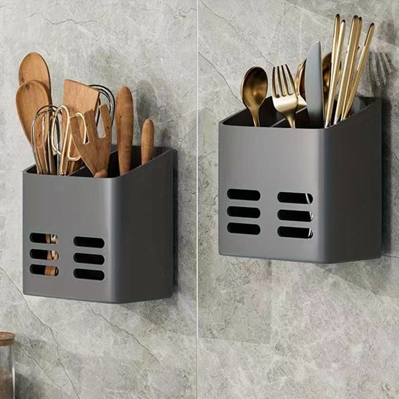 1 pieza, Organizador de almacenamiento de pared, estante multifuncional que no requiere taladro, con cesta de drenaje, para cosméticos de baño, con soporte para cepillo de dientes y peine, soporte para afeitadora, esenciales para cocina y baño, accesorio