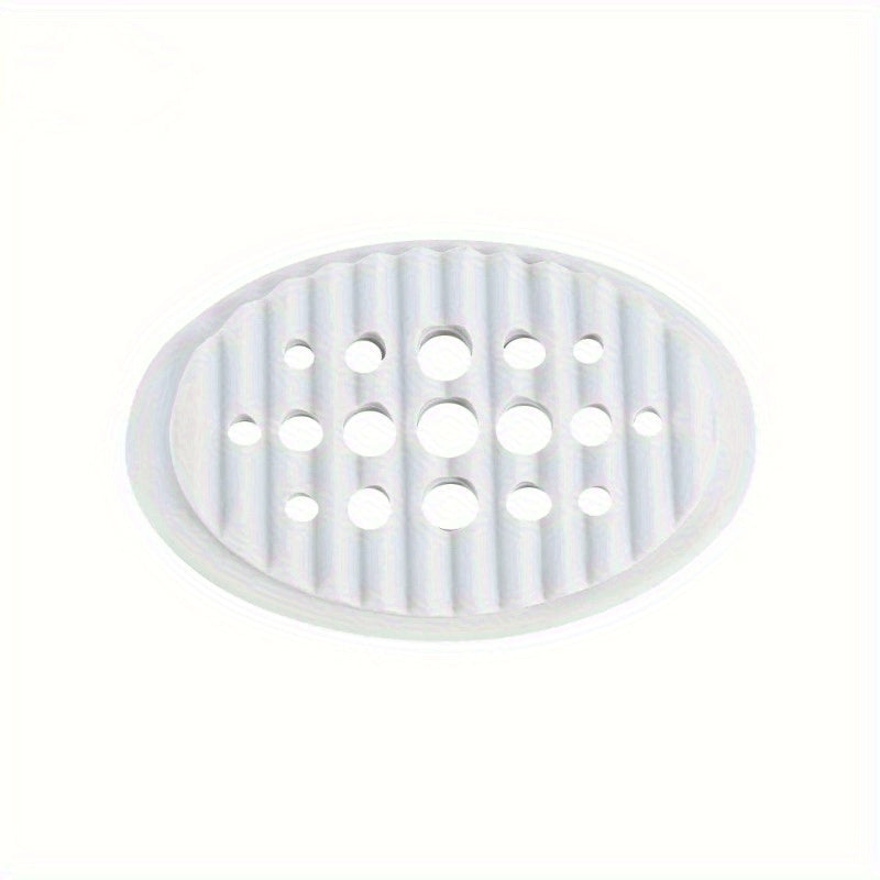 Jabonera Ovalada de Silicona con Drenaje - Auto-Drenante, Soporte Multifuncional para Jabón de Baño y Estante de Almacenamiento